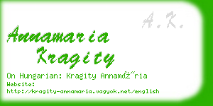 annamaria kragity business card